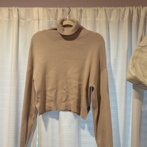 Dynamite Women's Beige Turtleneck Sweater